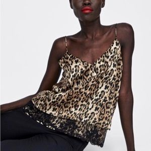 ZARA Leopard Print Camisole - Size Small
